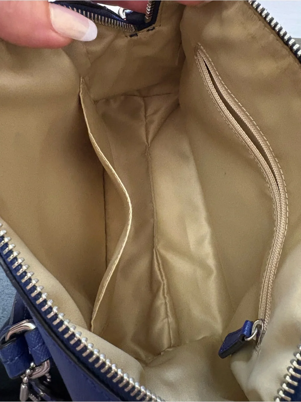 Coach Navy Blue Leather Dome‎ Crossbody Bag